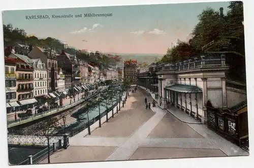 KARLSBAD, Kreuzstraße und Mühlbrunnquai