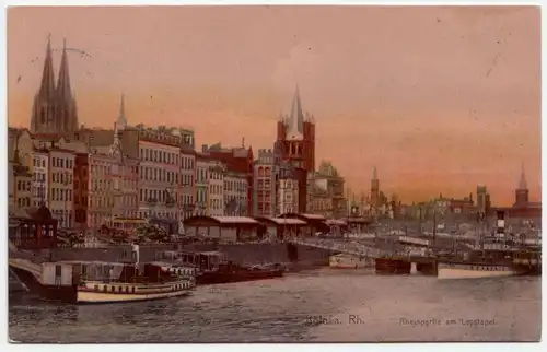 Köln a. Rh. Rheinpartie am Leystapel