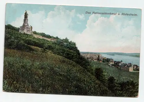 Das Nationaldenkmal u. Rüdesheim