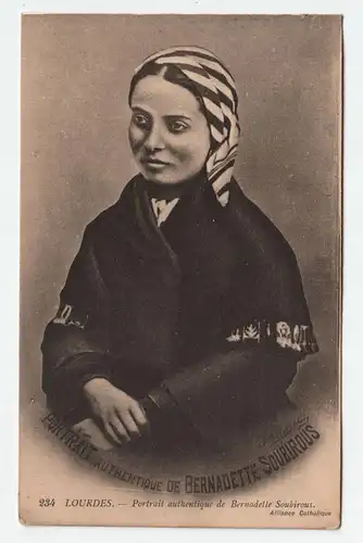 LOURDES - Portrait authentique de Bernadette Soubirous