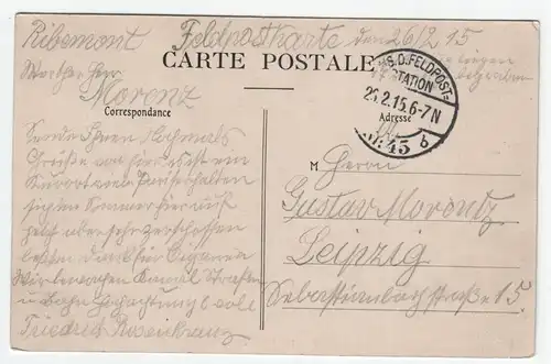 RIBEMONT- Un bras de I Oise - P.D. / Feldpost