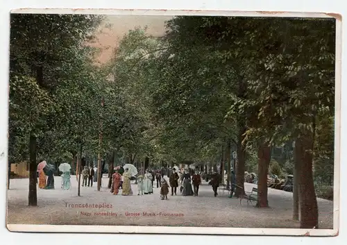 Trencsentepliez Nagy zenesetany - Grosse Musik - Promenade // Teplicz