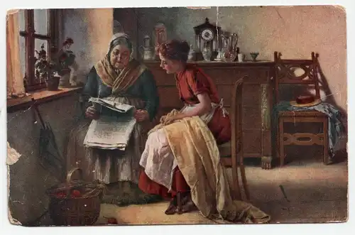 Besuch der Großmutter // Ansichtskarte