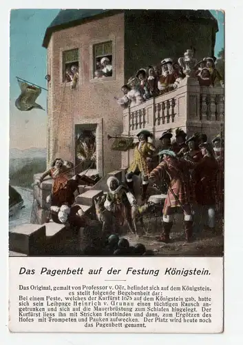 Das Pagenbett auf der Festung Königstein.