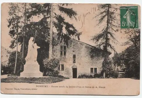 Domremy Maison natale de Jeanne d Arc et Statue de A.Mercie 1913