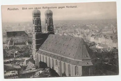 München Blick vom neuen Rathausturm gegen Nordwest