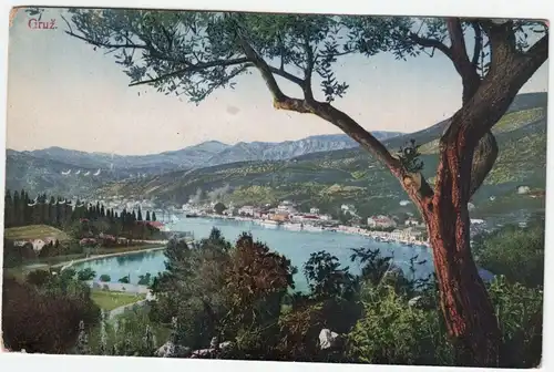 Panorama über den Hafen Gruz/Croatia