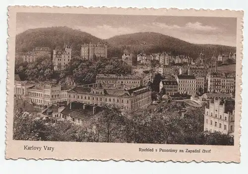 Karlovy Vary Rozhled z Panoramy na Zapadni ctvrt