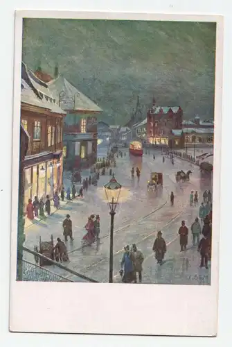 Karel Masek Plzen // Nadrazni trida Zimni vecer