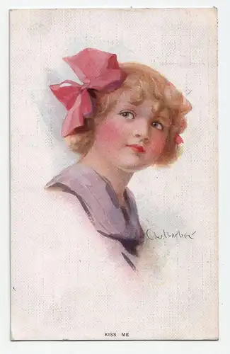 Alte Ansichtskarte // Porträt eines Mädchens