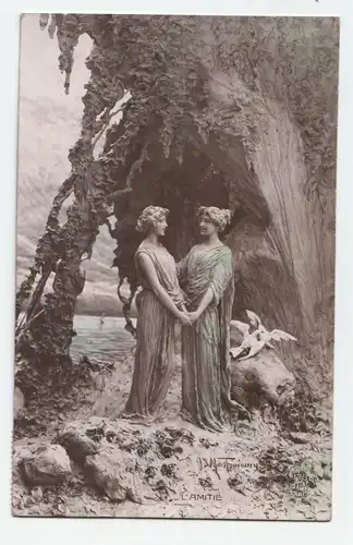 L Amitie, Mastroianni // Alte Ansichtskarte 