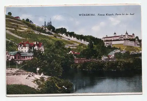 Würzburg. Festung Käppele, Partie bei der Insel