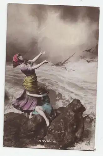 Anxiete - Mastroianni // Alte Ansichtskarte 