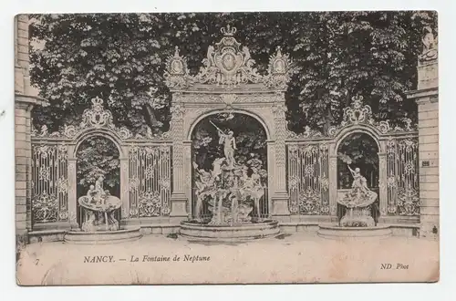 Nancy. La Fontaine de Neptune 1908