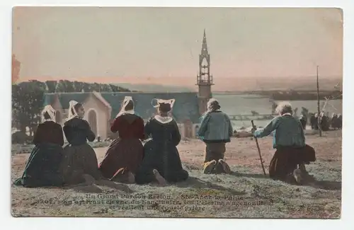Old Postcard // Menschen beten 1912