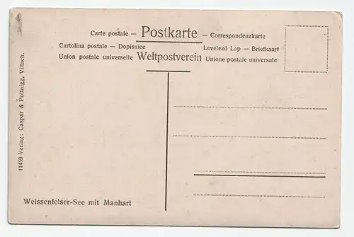 Weissenfelser - See mit Manhart // Alte Ansichtskarte 