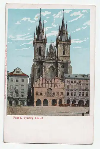 Praha, Tynsky kostel // Alte Ansichtskarte 