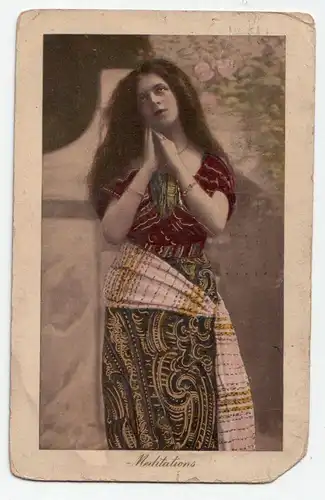 Meditations // Alte Ansichtskarte 1910