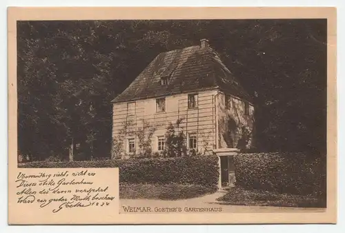 Weimar. Goethe s Gartenhaus.