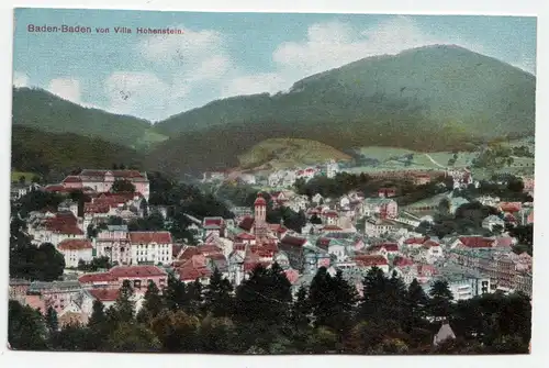 Baden-Baden von Villa Hohenstein 1912
