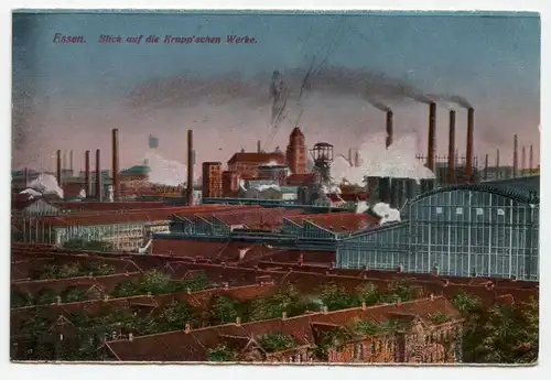 Essen. Blick auf die Krupp schen Werke.
