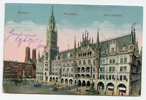München. Marienplatz // Neues Rathaus jahr 1912