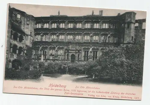 Heidelberg - Der Otto Heinrichsbau, der Stolz der ganzen Ruine