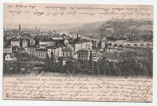Würzburg vom Steinberg jahr 1904