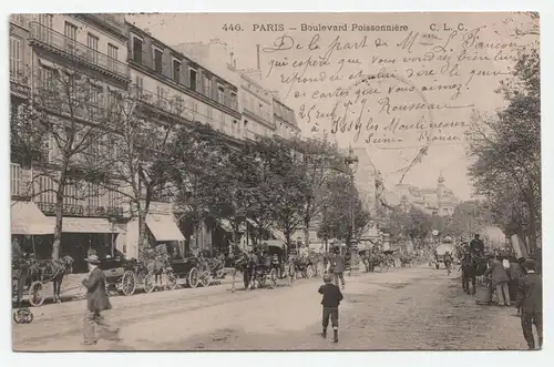 Paris - Boulevard Poissonniere jahr 1904