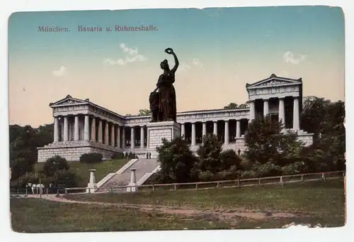 München. Bavaria u. Ruhmeshalle.