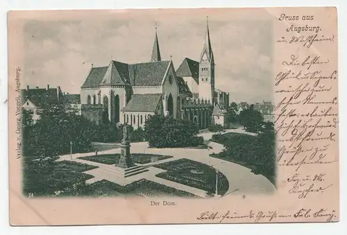 Gruss aus Augsburg. Der Dom. jahr 1901