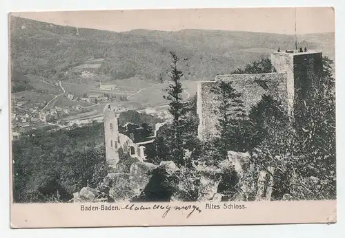 Baden-Baden. Altes Schloss. jahr 1906