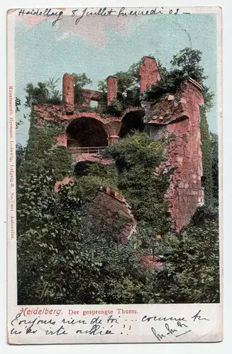 Heidelberg. Der gesprengte Thurm. jahr 1903