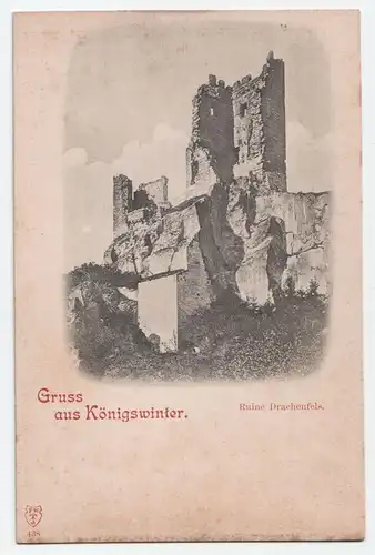 Gruss aus Königswinter. Ruine Drachenfels.