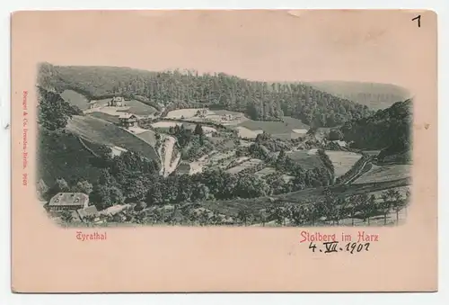 Tyrathal Stolberg im Harz jahr 1902