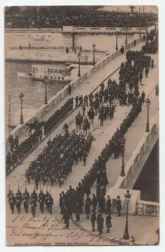 Pont de la Concorde Defile des Troupes jahr 1912
