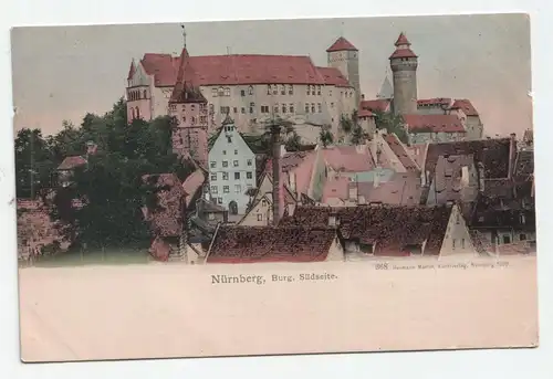 Nürnberg, Burg, Südseite.