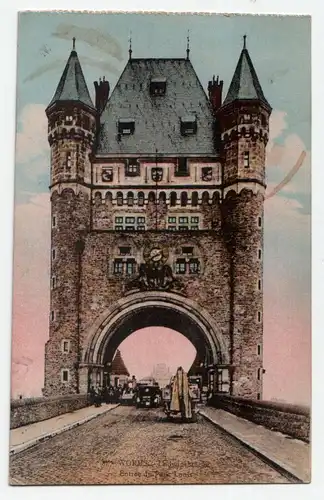 Worms, Ludwigsbrücke. Entree du Pont Louis