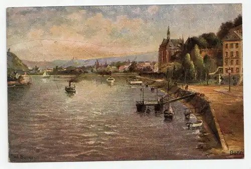 Bonn, Rheinpanorama. Universitätsstadt.