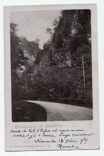 Hirschsprung im Höllental jahr 1901