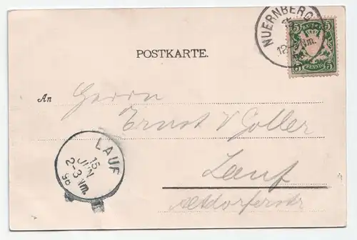 Gruss aus Nürnberg. jahr 1898