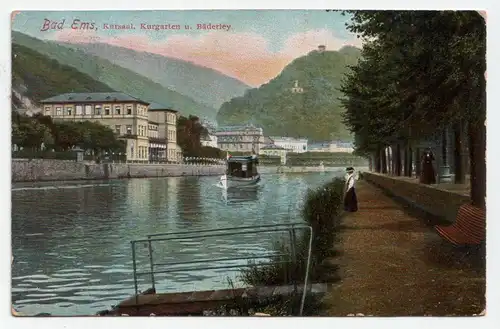 Bad Ems, Kursaal, Kurgarten u. Bäderley. jahr 1910