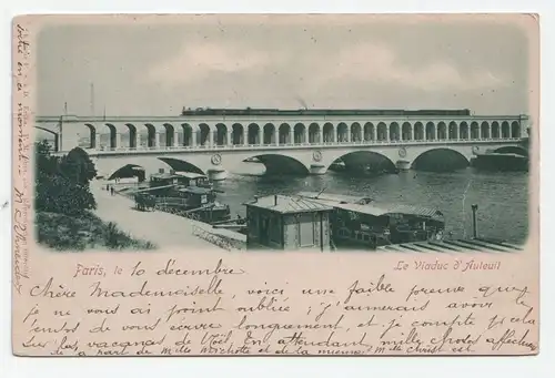 Paris, Le Viaduc d Auteuil jahr 1900