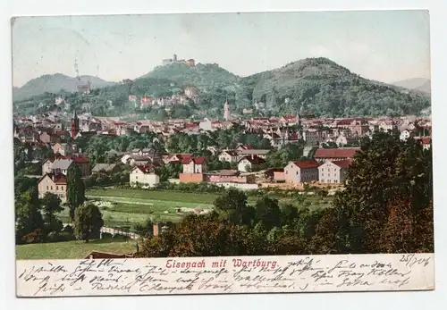 Eisenach mit Wartburg. jahr 1906