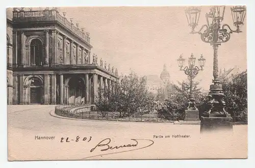 Hannover Partie am Hoftheater. jahr 1903