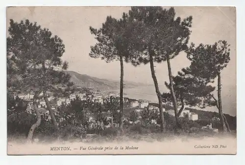 Menton. - Vue Generale prise de la Madone