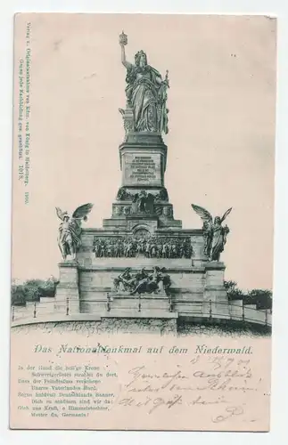 Das Nationaldenkmal auf dem Niederwald. jahr 1901