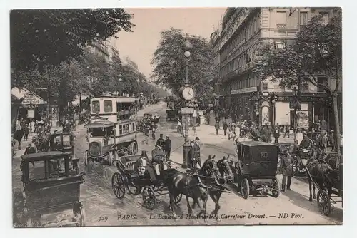 Paris - Le Boulevard Montmartre. Carrefour Drouot. - ND Phot. jahr 1908