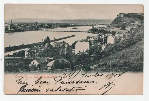 Coblenz u. Ehrenbreitstein jahr 1904