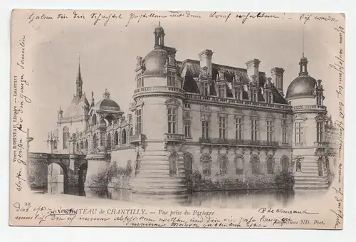 Chateau de Chantilly. - Vue prise du Parterre jahr 1904